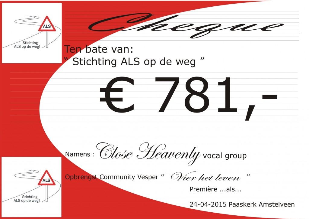 cheque ALS op weg