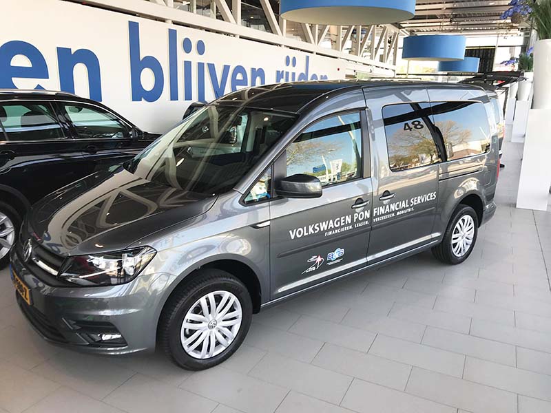 Stichting ALS op de weg is in Amersfoort bij aflevering Volkswagen Caddy