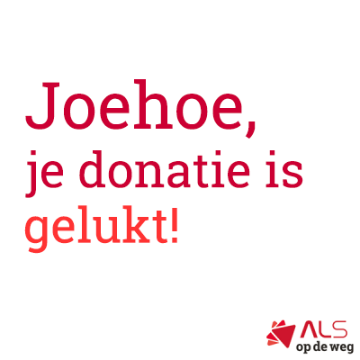 Joehoe, je donatie is gelukt!